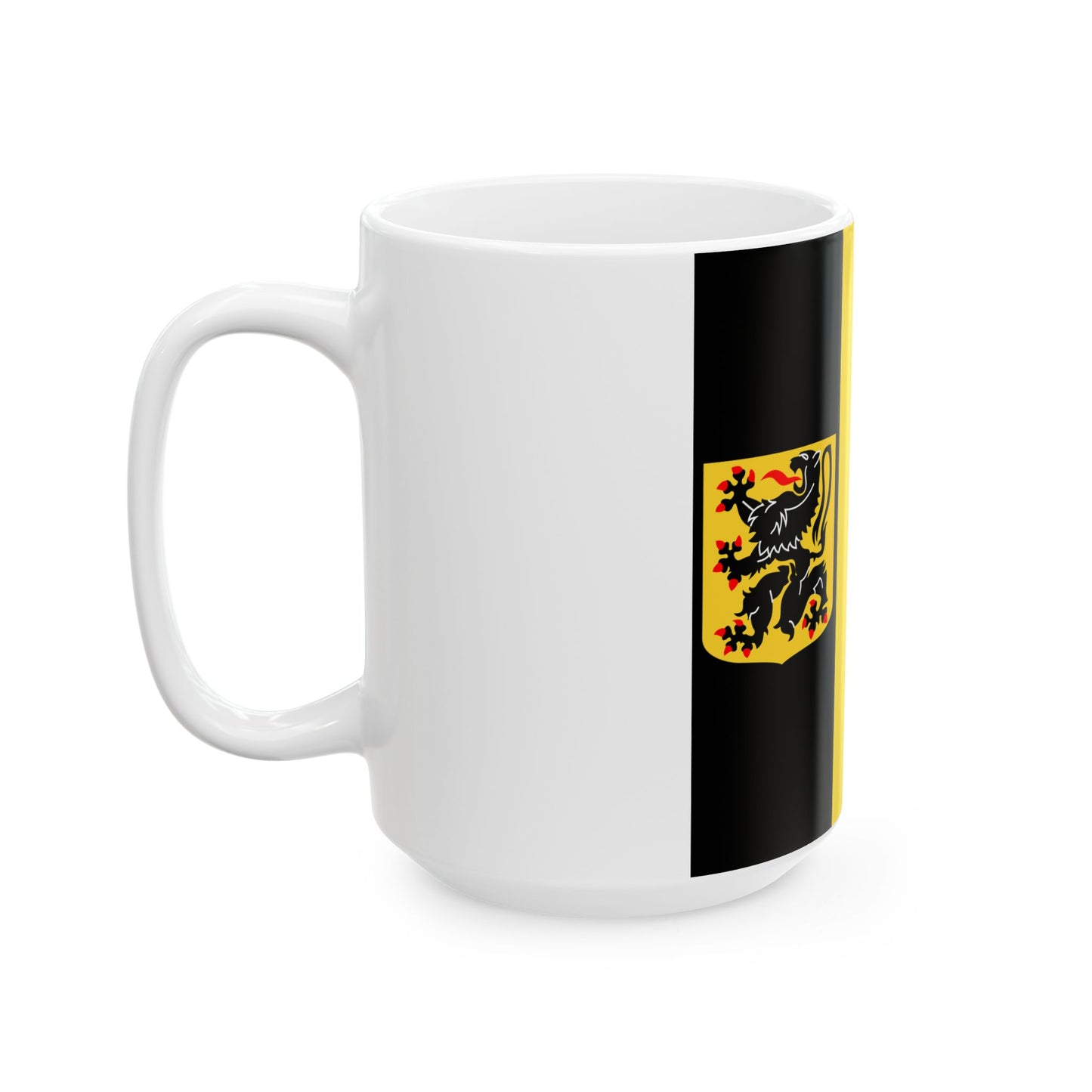 Flag of the Governor of East Flanders (Belgium) White Coffee Mug-Go Mug Yourself