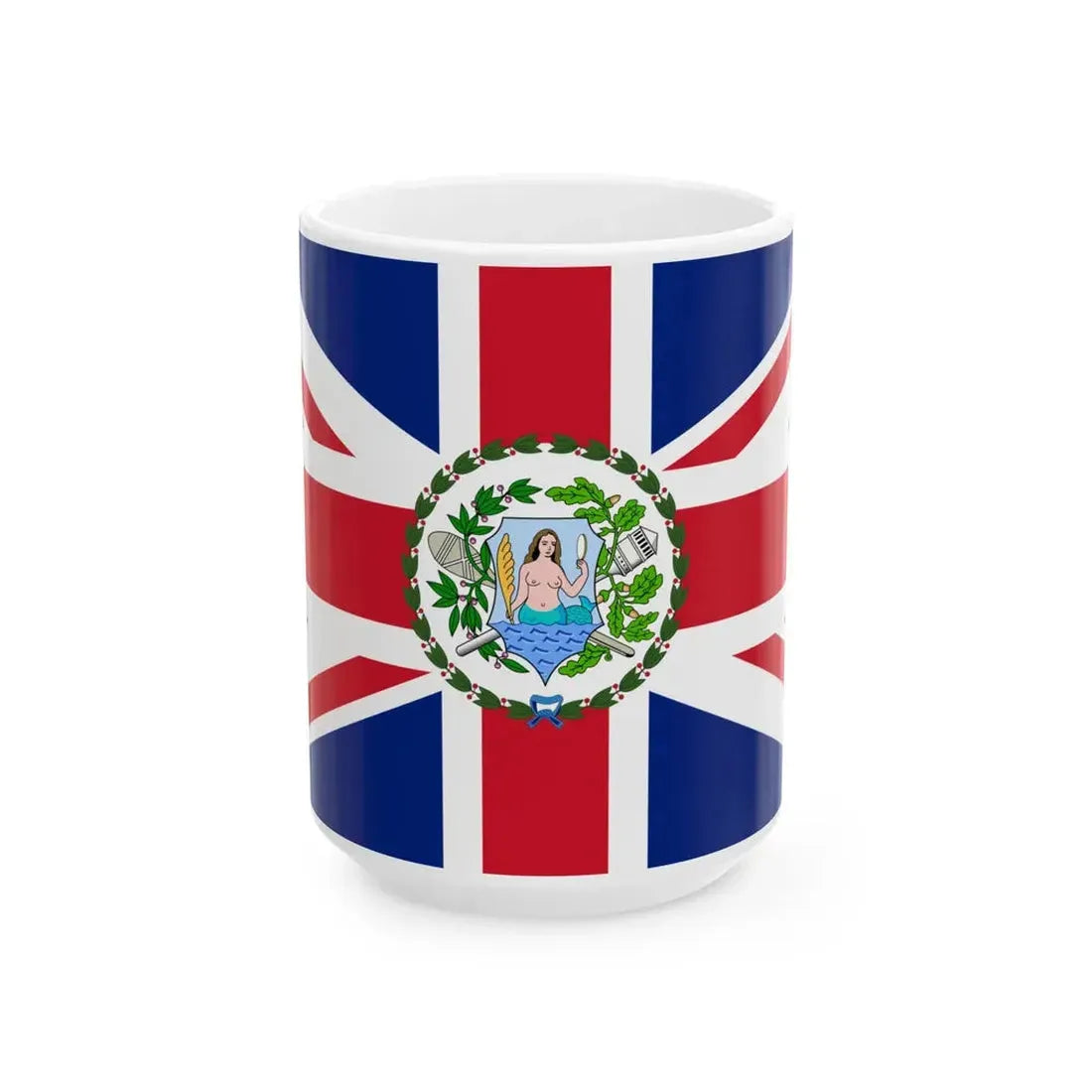 Flag of the Governor of Fiji 1877-1883 (Fiji) White Coffee Mug 15oz - Go Mug Yourself