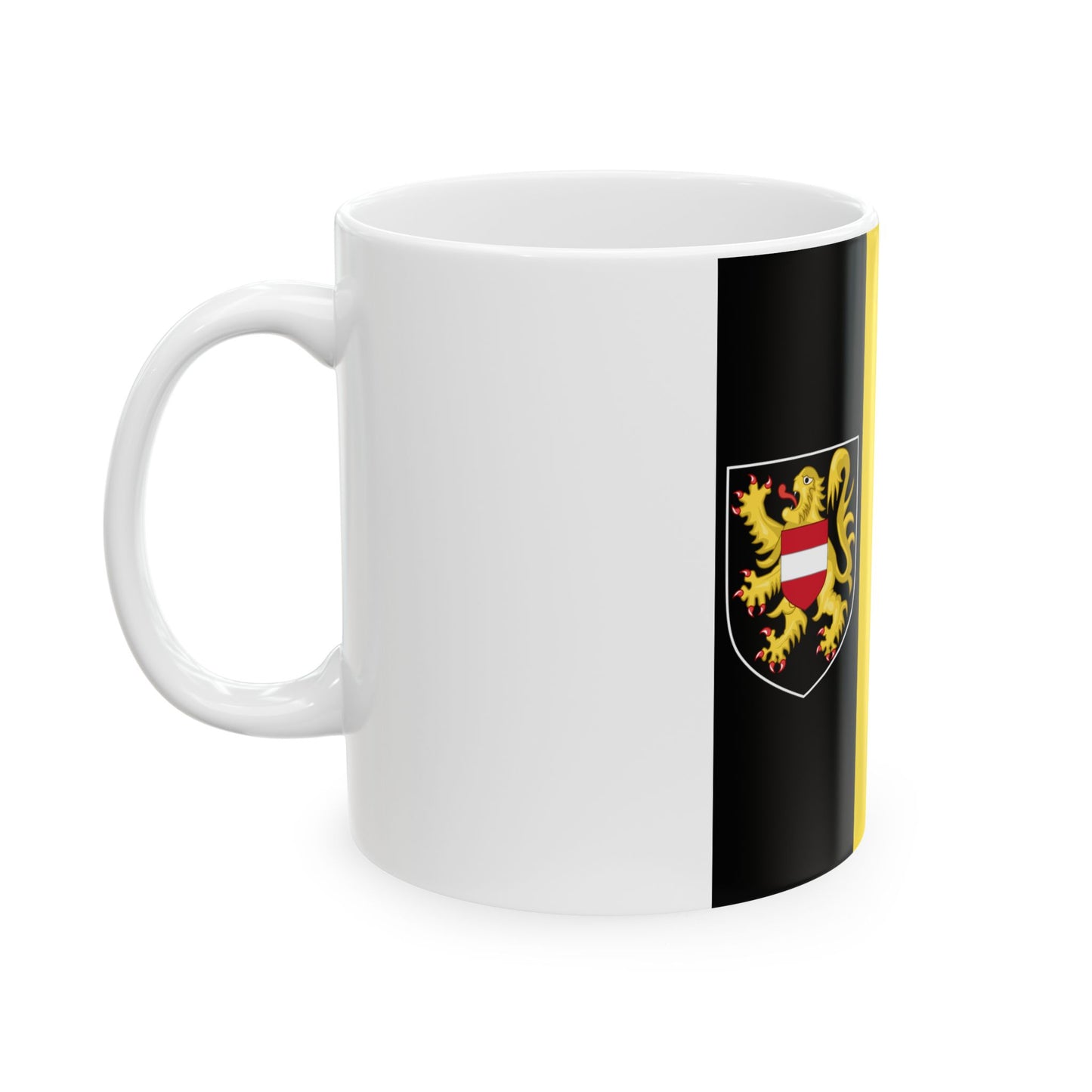 Flag of the Governor of Flemish Brabant (Belgium) White Coffee Mug-Go Mug Yourself