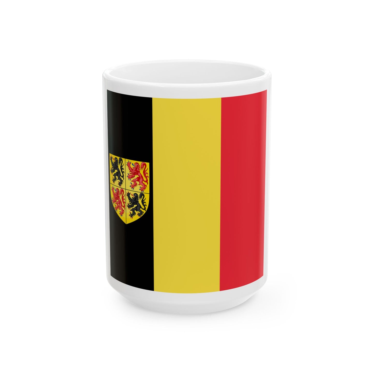 Flag of the Governor of Hainaut (Belgium) White Coffee Mug-15oz-Go Mug Yourself