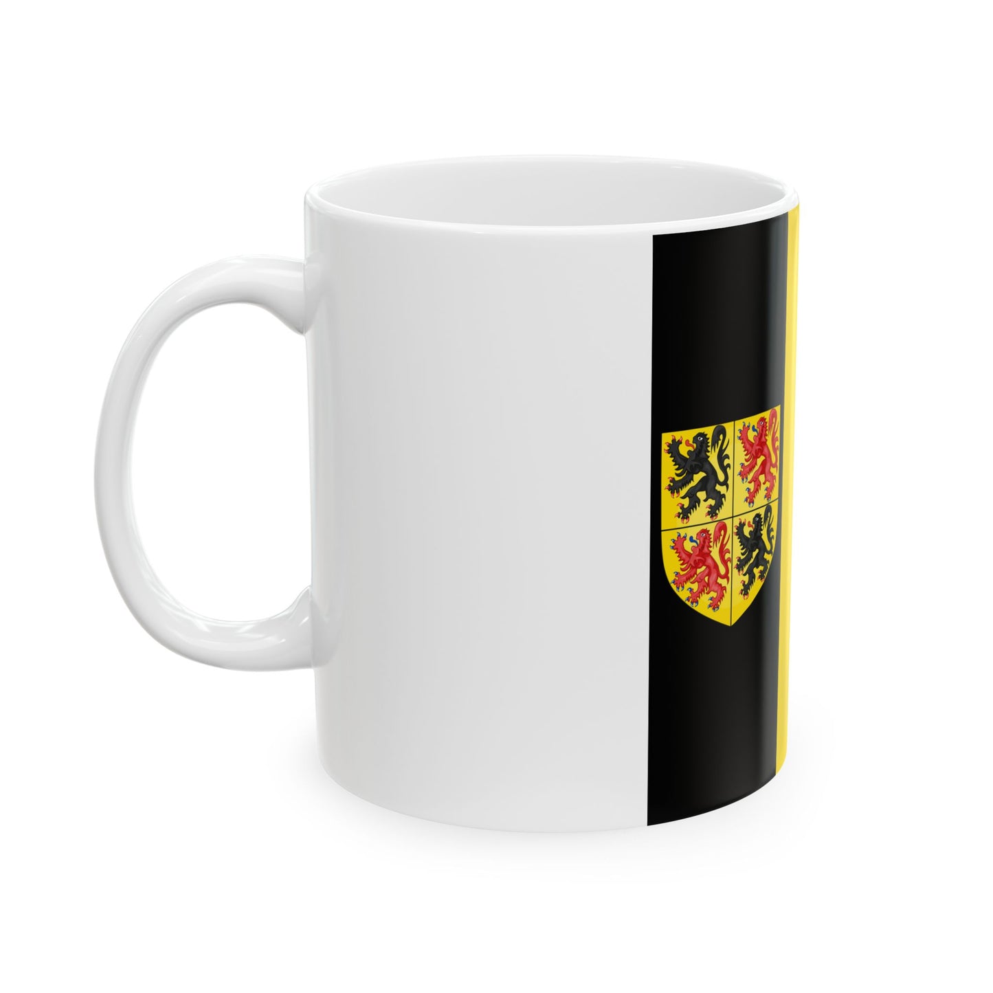 Flag of the Governor of Hainaut (Belgium) White Coffee Mug-Go Mug Yourself