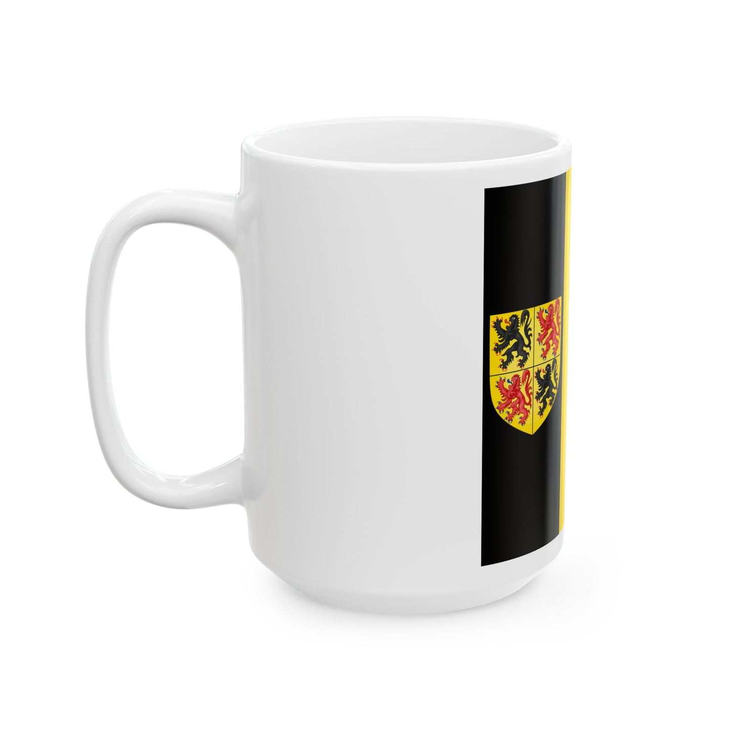 Flag of the Governor of Hainaut (Belgium) White Coffee Mug-Go Mug Yourself