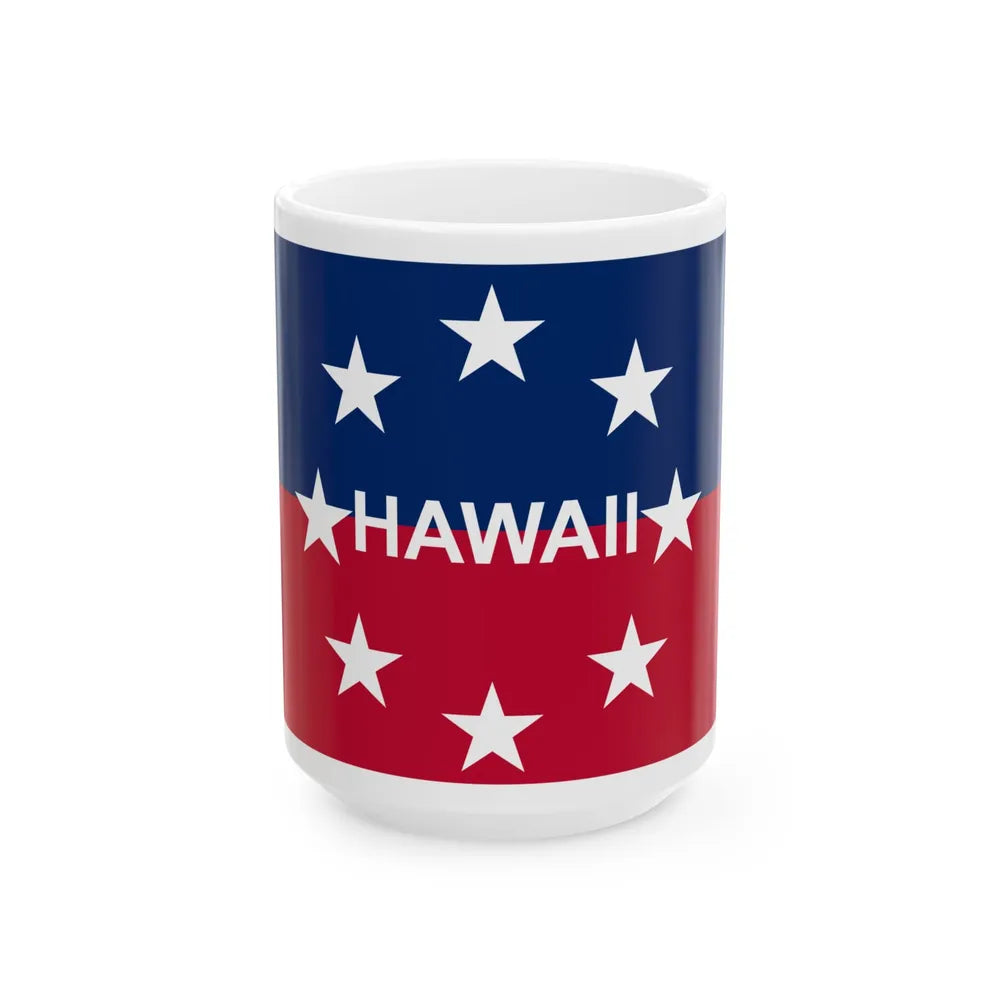Flag of the Governor of Hawaii (United States) White Coffee Mug 15oz - Go Mug Yourself