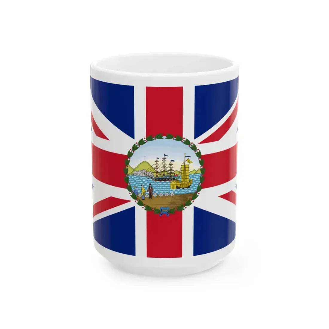 Flag of the Governor of Hong Kong 1910-1955 (China) White Coffee Mug 15oz - Go Mug Yourself