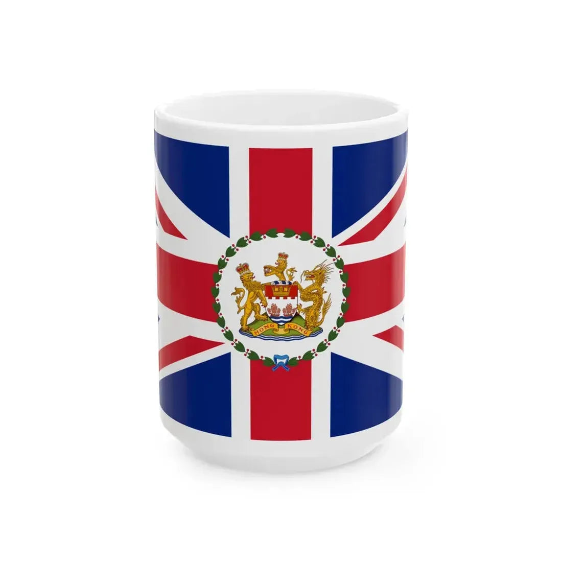 Flag of the Governor of Hong Kong 1959-1997 (China) White Coffee Mug 15oz - Go Mug Yourself