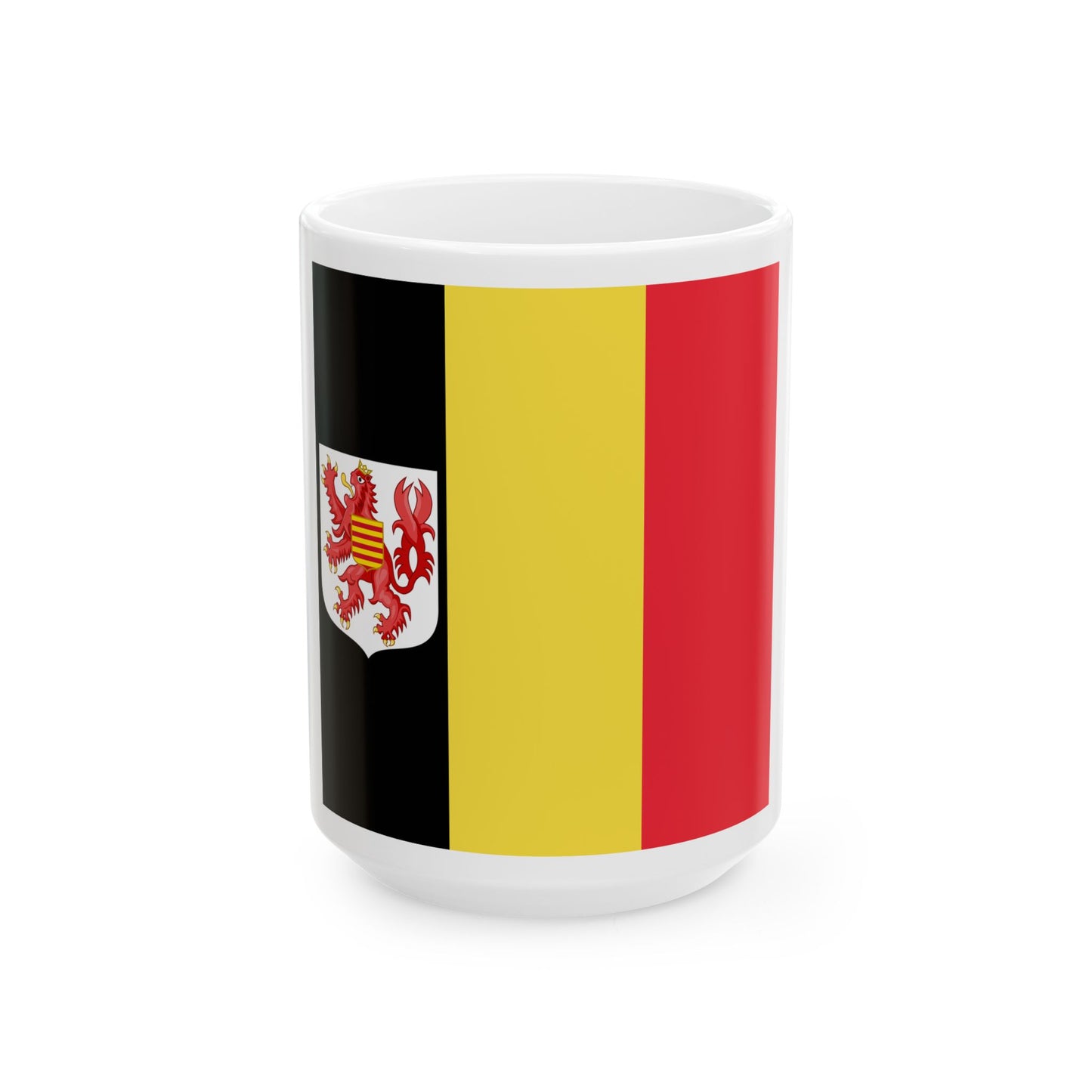 Flag of the Governor of Limburg (Belgium) White Coffee Mug-15oz-Go Mug Yourself