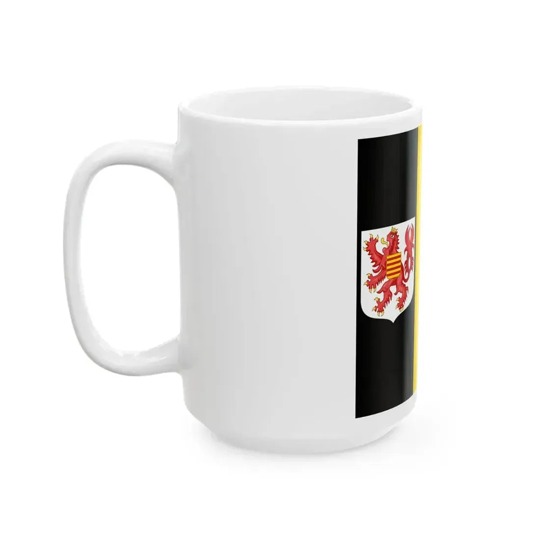 Flag of the Governor of Limburg (Belgium) White Coffee Mug - Go Mug Yourself