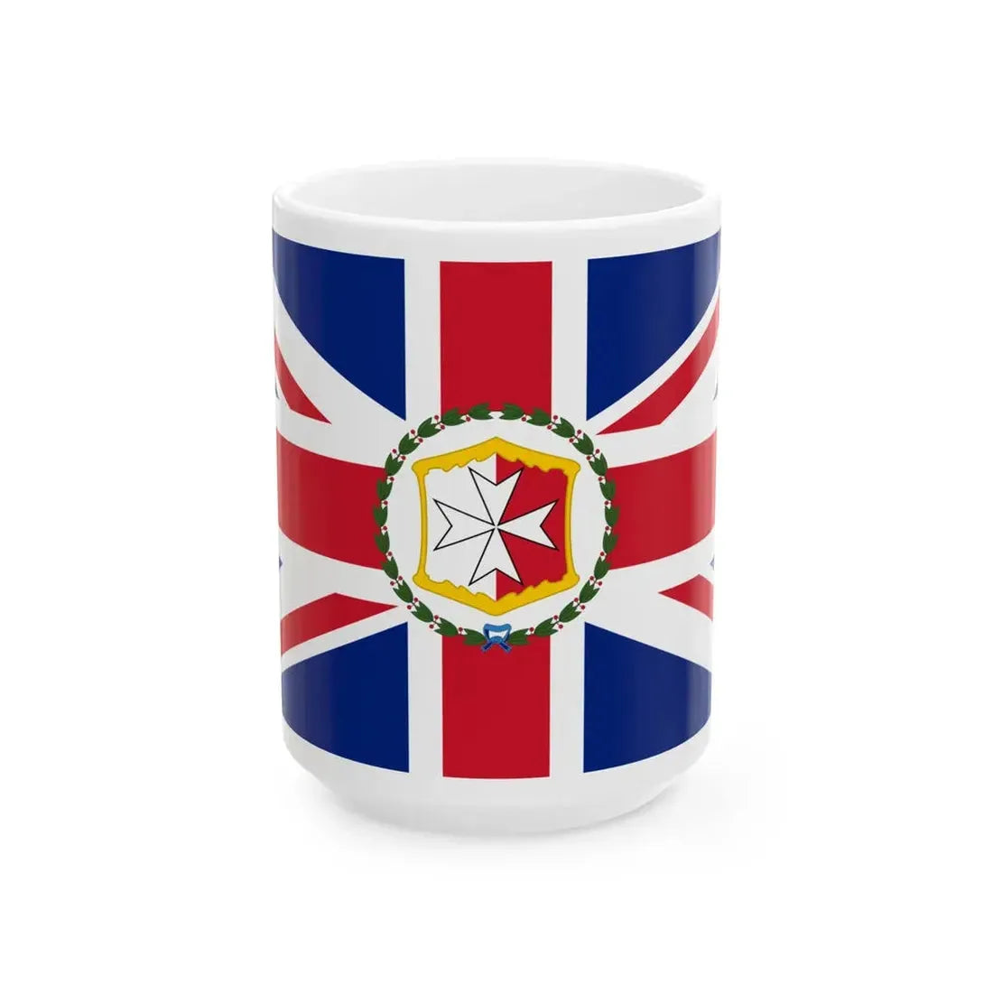 Flag of the Governor of Malta 1875-1898 (Malta) White Coffee Mug 15oz - Go Mug Yourself