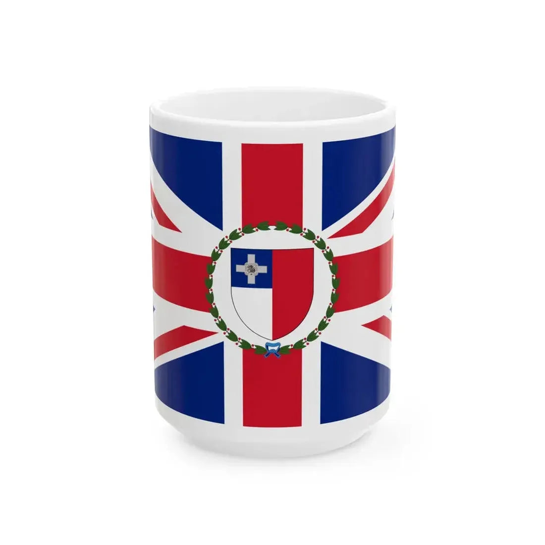 Flag of the Governor of Malta 1943-1964 (Malta) White Coffee Mug 15oz - Go Mug Yourself