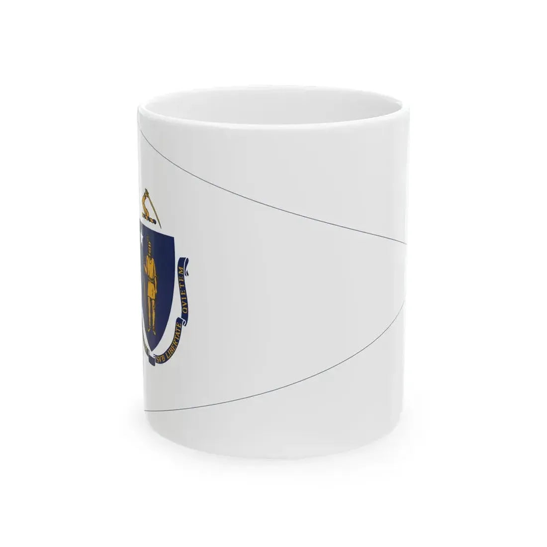 Flag of the Governor of Massachusetts (United States) White Coffee Mug 11oz - Go Mug Yourself