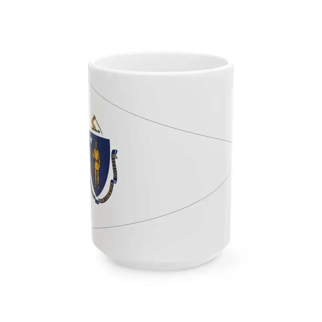 Flag of the Governor of Massachusetts (United States) White Coffee Mug 15oz - Go Mug Yourself
