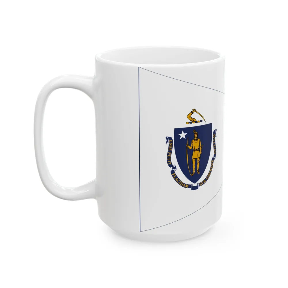 Flag of the Governor of Massachusetts (United States) White Coffee Mug - Go Mug Yourself