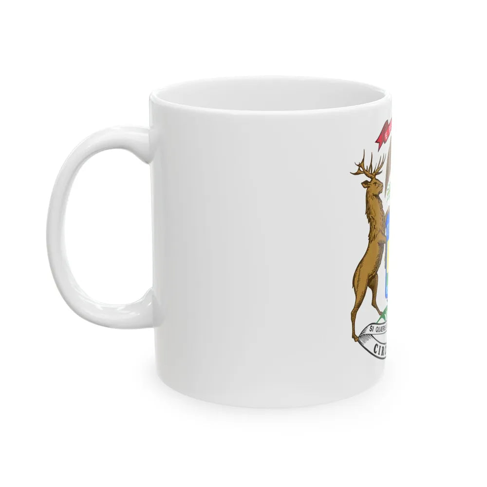 Flag of the Governor of Michigan (United States) White Coffee Mug - Go Mug Yourself