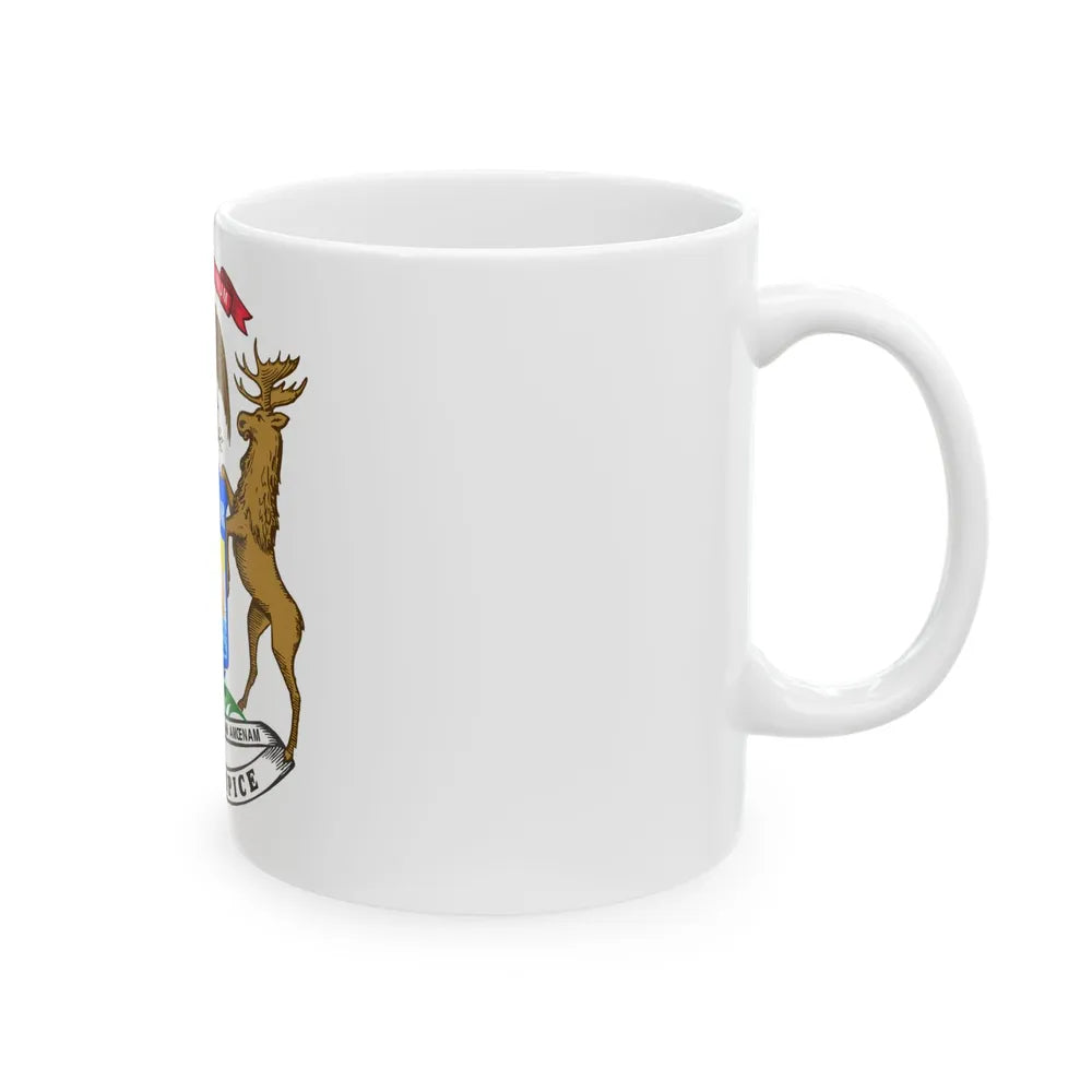 Flag of the Governor of Michigan (United States) White Coffee Mug - Go Mug Yourself