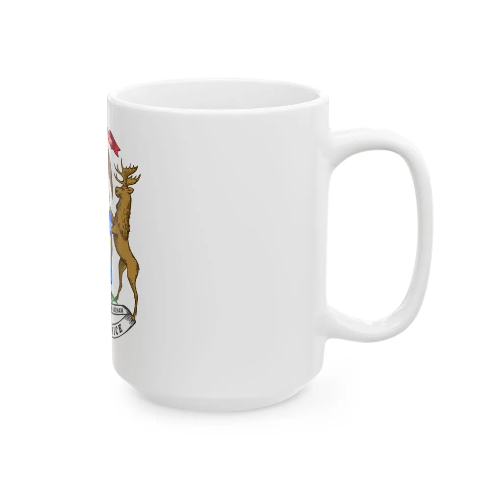 Flag of the Governor of Michigan (United States) White Coffee Mug - Go Mug Yourself