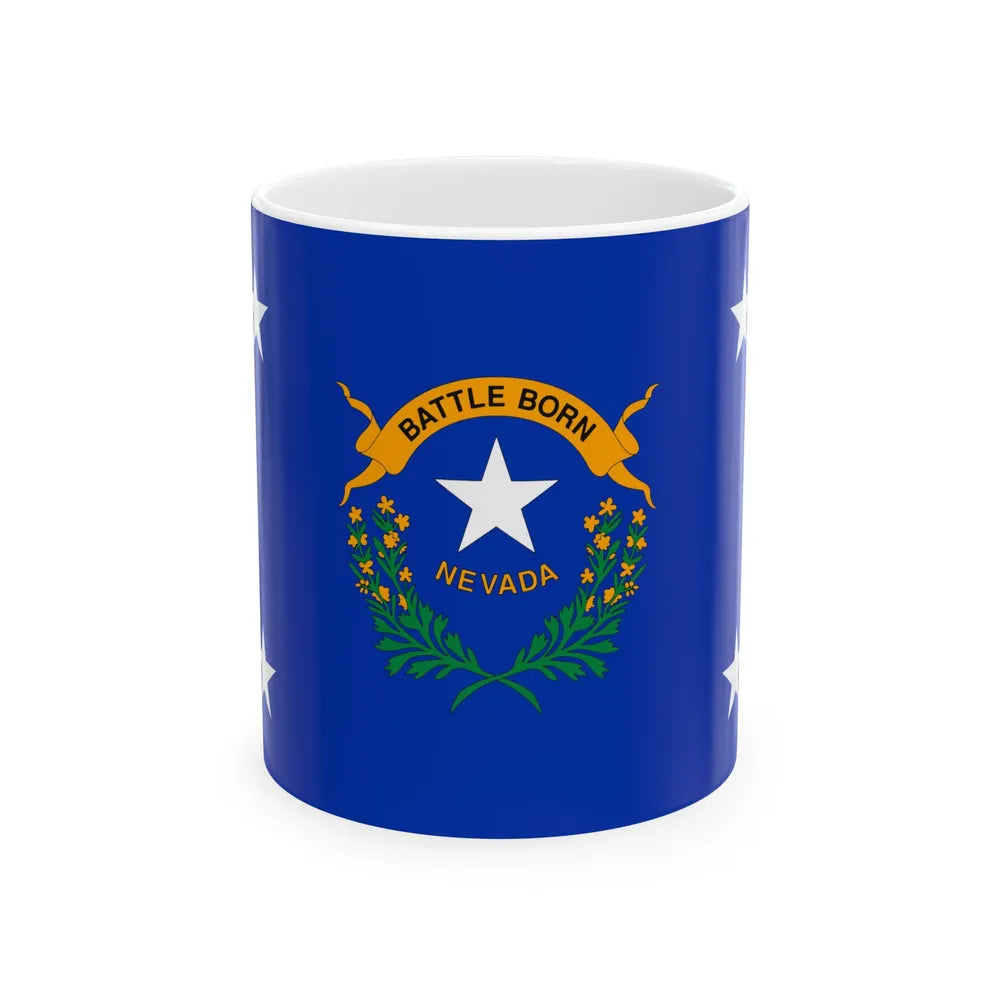 Flag of the Governor of Nevada (United States) White Coffee Mug 11oz - Go Mug Yourself