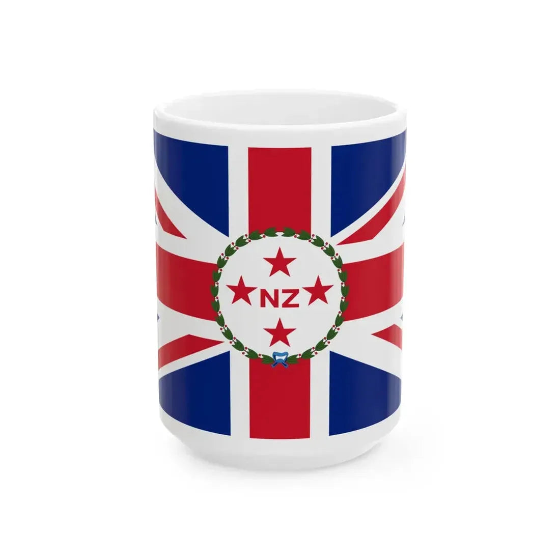 Flag of the Governor of New Zealand 1874-1908 (New Zealand) White Coffee Mug 15oz - Go Mug Yourself