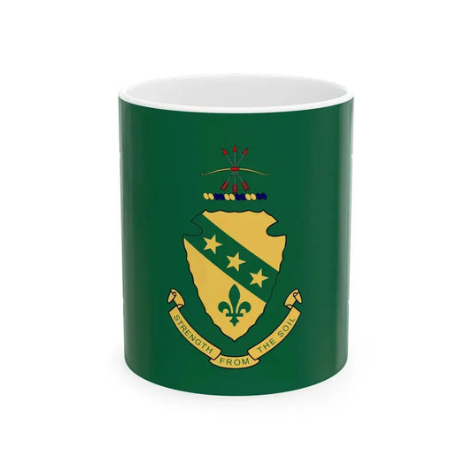 Flag of the Governor of North Dakota (United States) White Coffee Mug 11oz - Go Mug Yourself