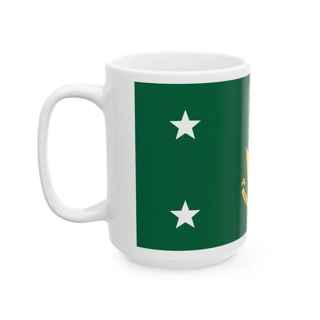 Flag of the Governor of North Dakota (United States) White Coffee Mug - Go Mug Yourself