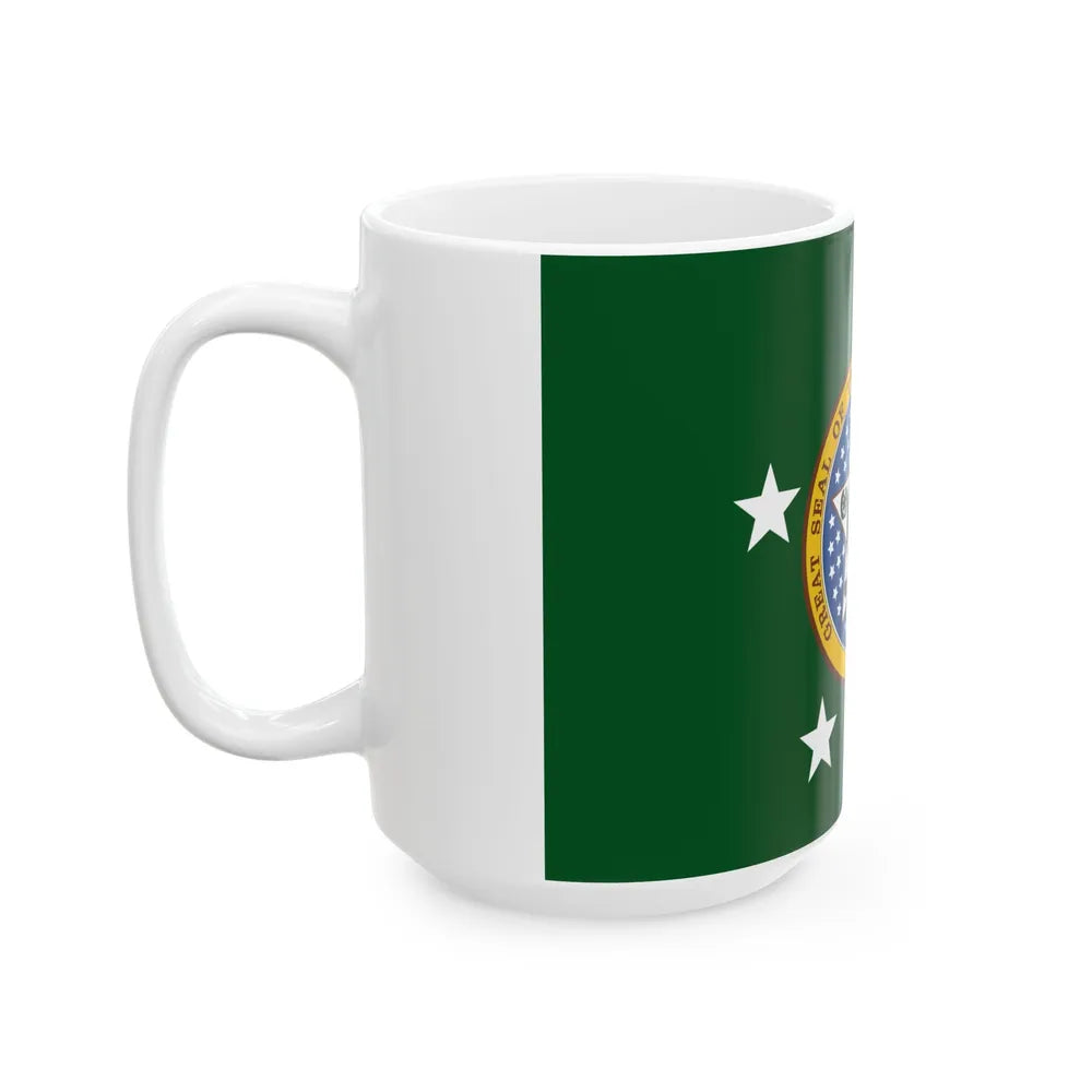 Flag of the Governor of Oklahoma (United States) White Coffee Mug - Go Mug Yourself