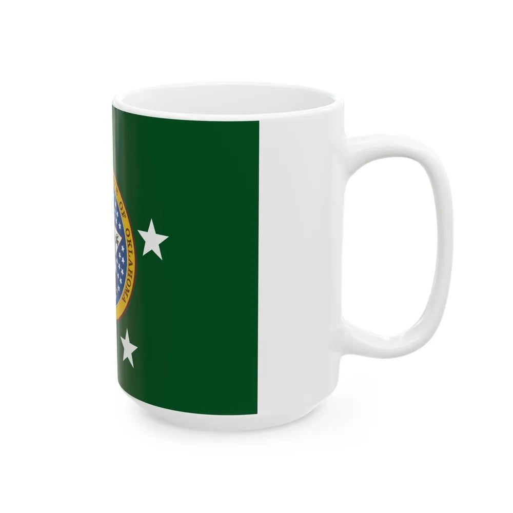 Flag of the Governor of Oklahoma (United States) White Coffee Mug - Go Mug Yourself