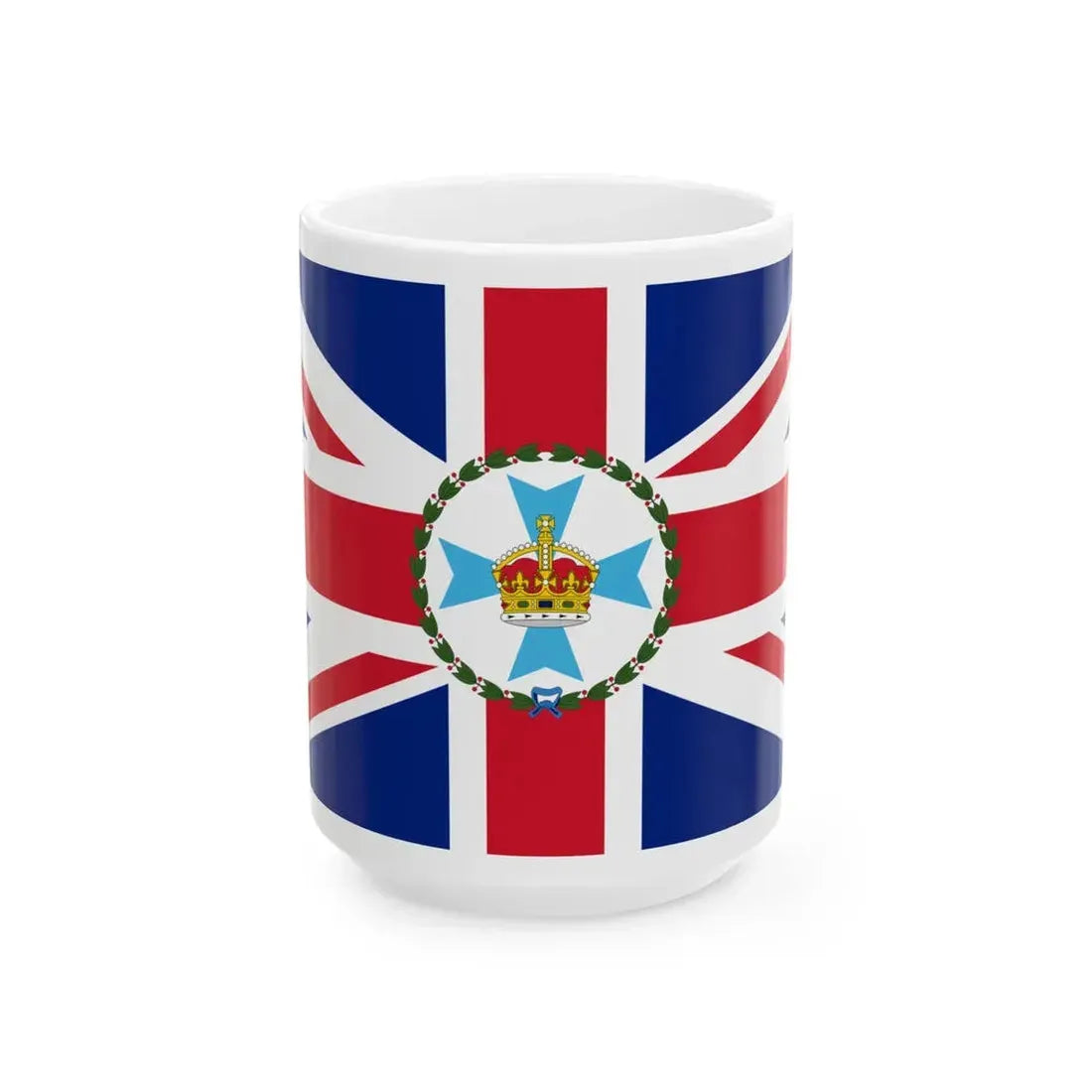 Flag of the Governor of Queensland 1901-1963 (Australia) White Coffee Mug 15oz - Go Mug Yourself