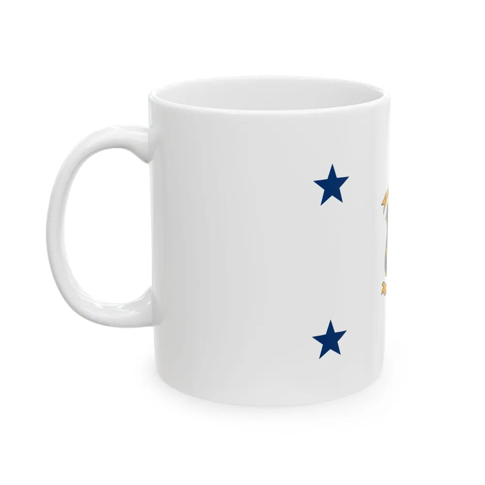 Flag of the Governor of Rhode Island (United States) White Coffee Mug - Go Mug Yourself