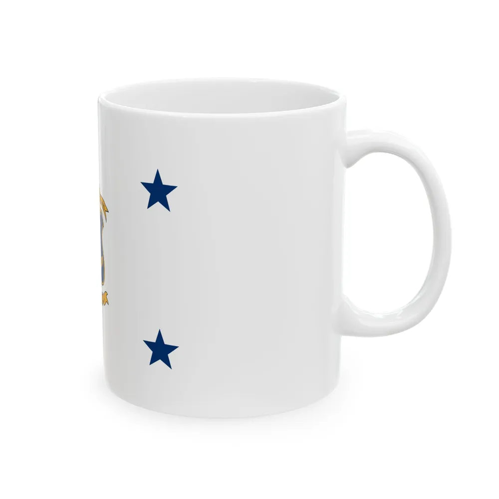 Flag of the Governor of Rhode Island (United States) White Coffee Mug - Go Mug Yourself