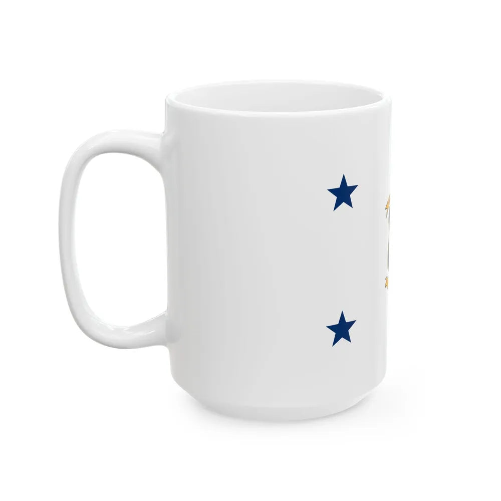 Flag of the Governor of Rhode Island (United States) White Coffee Mug - Go Mug Yourself