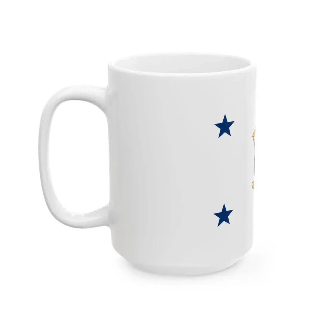 Flag of the Governor of Rhode Island (United States) White Coffee Mug - Go Mug Yourself