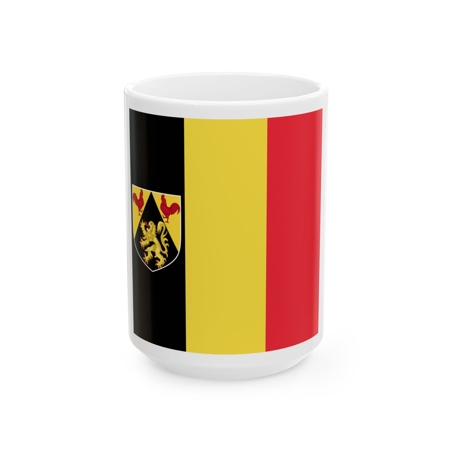 Flag of the Governor of Walloon Brabant (Belgium) White Coffee Mug-15oz-Go Mug Yourself