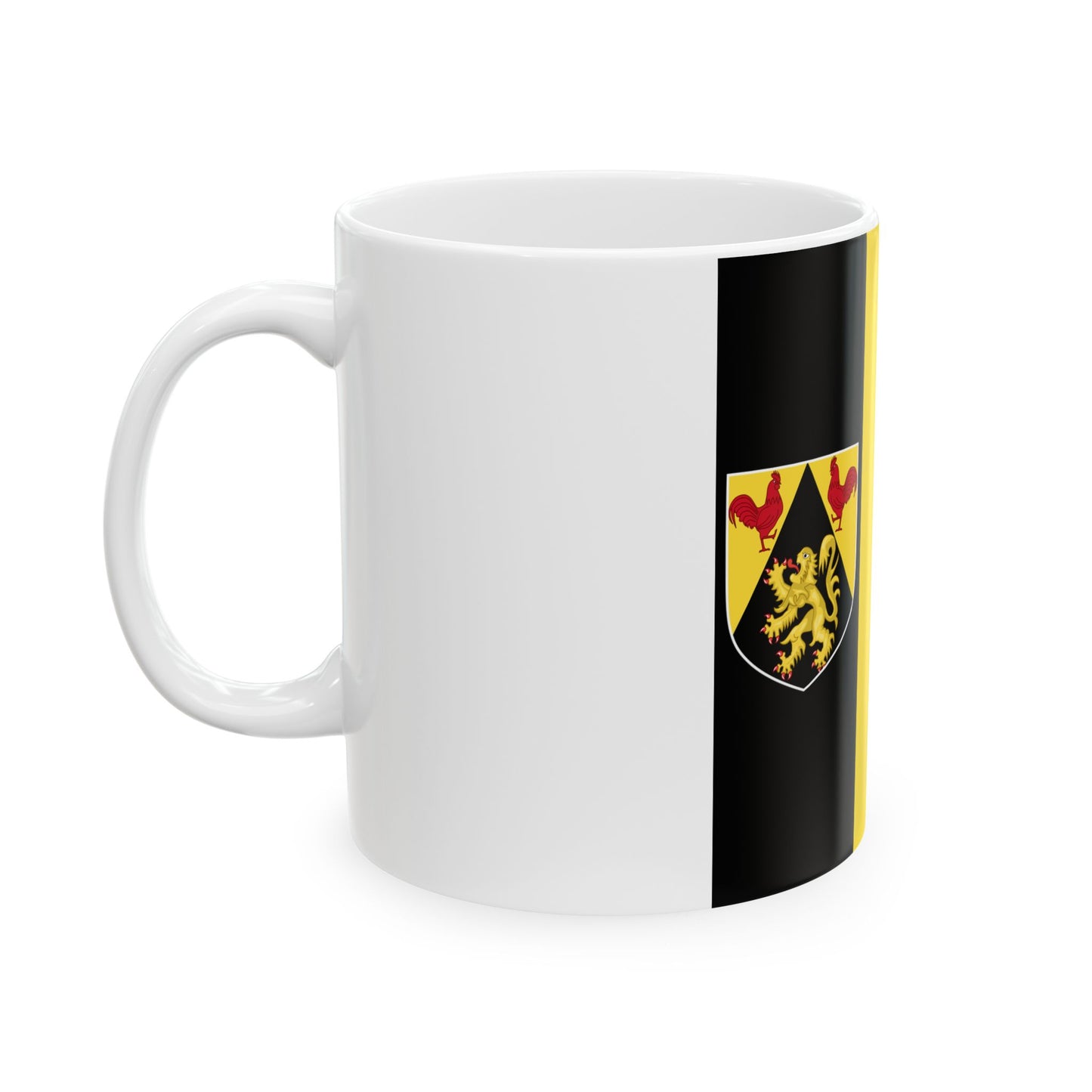 Flag of the Governor of Walloon Brabant (Belgium) White Coffee Mug-Go Mug Yourself