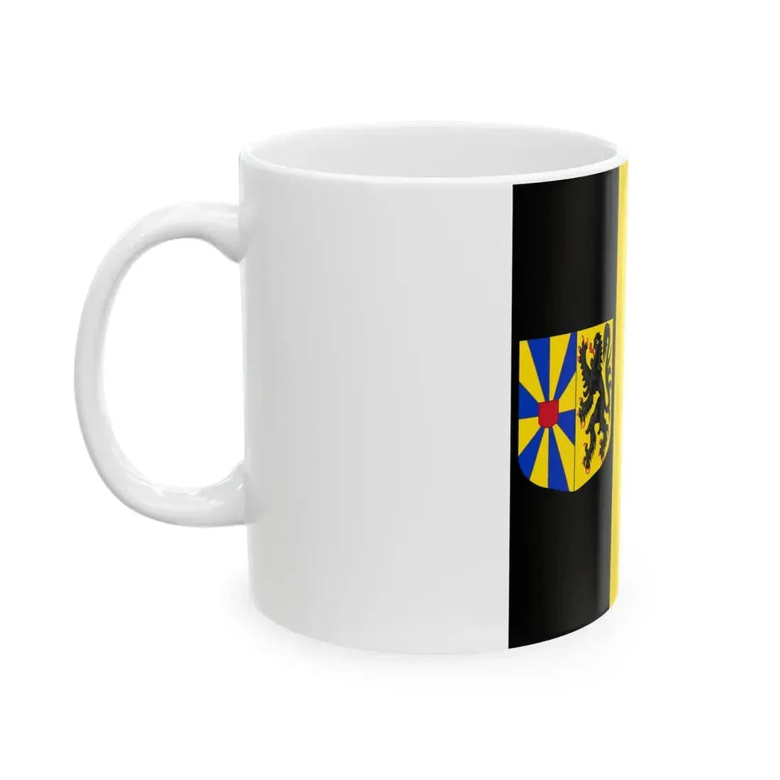 Flag of the Governor of West Flanders (Belgium) White Coffee Mug - Go Mug Yourself