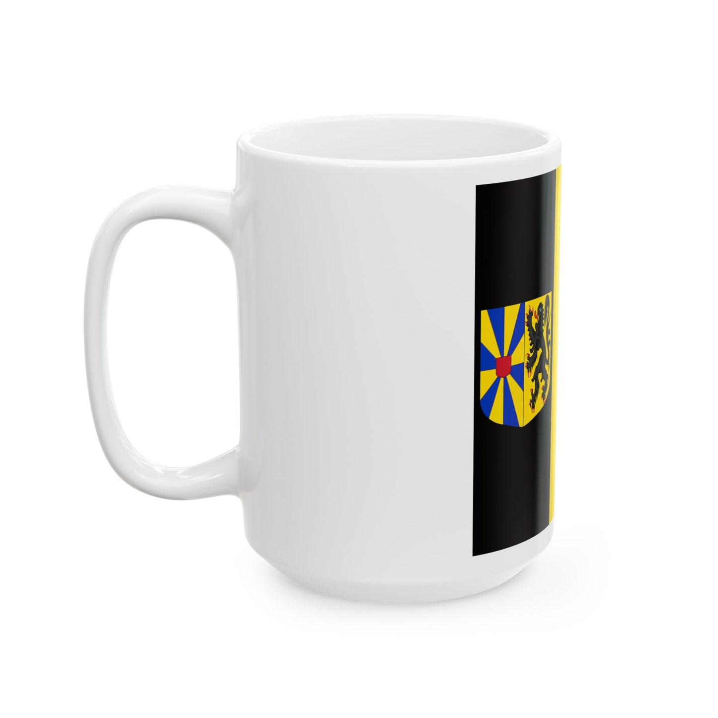 Flag of the Governor of West Flanders (Belgium) White Coffee Mug-Go Mug Yourself