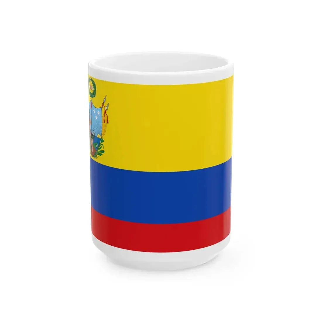 Flag of the Gran Colombia 1819-1820 version 1 (Colombia) White Coffee Mug 15oz - Go Mug Yourself