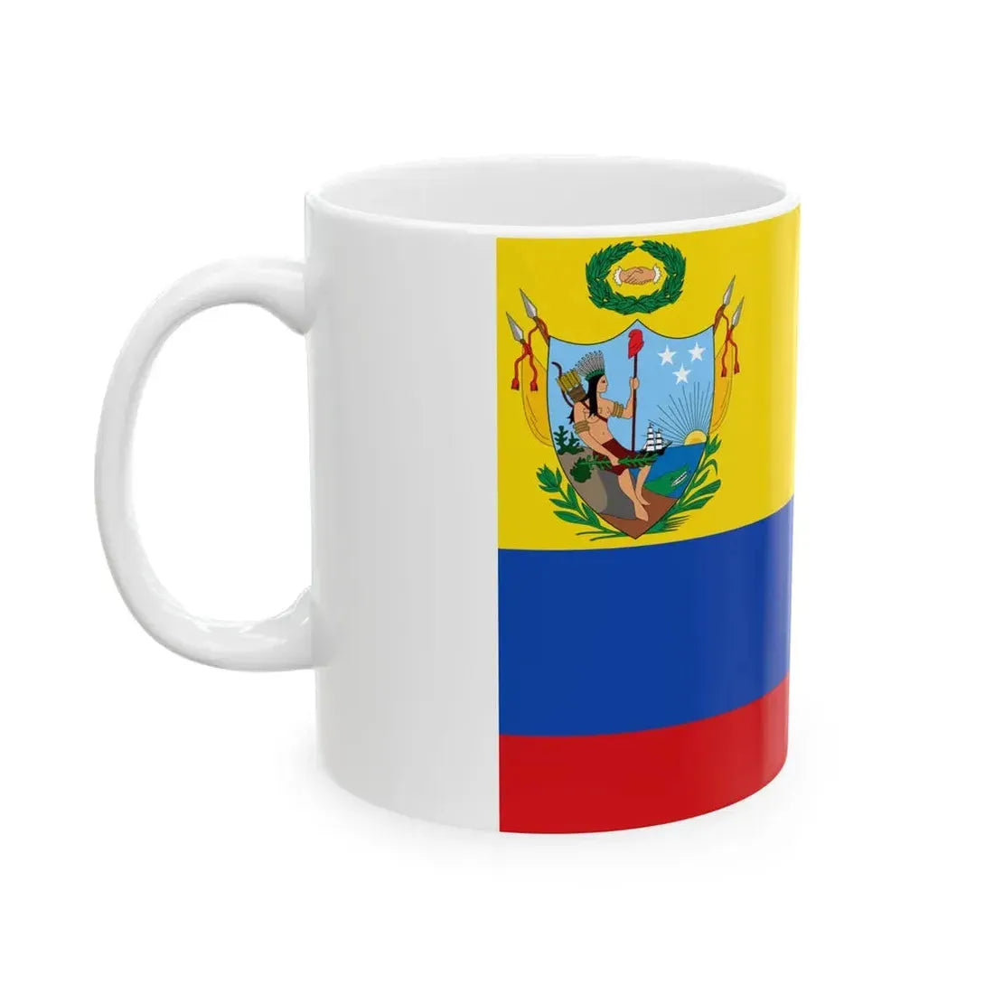 Flag of the Gran Colombia 1819-1820 version 1 (Colombia) White Coffee Mug - Go Mug Yourself