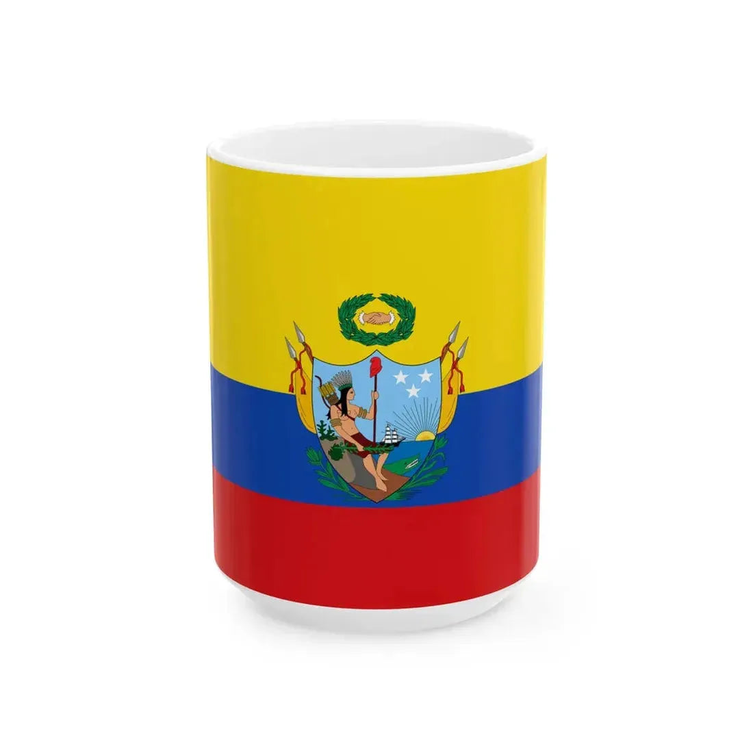 Flag of the Gran Colombia 1819-1820 version 2 (Colombia) White Coffee Mug 15oz - Go Mug Yourself