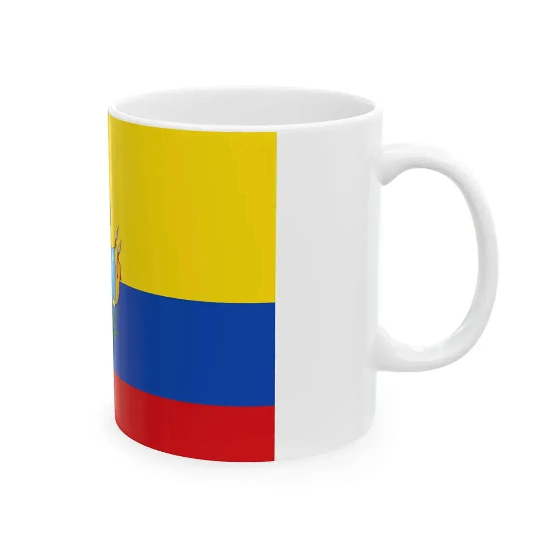 Flag of the Gran Colombia 1819-1820 version 3 (Colombia) White Coffee Mug - Go Mug Yourself
