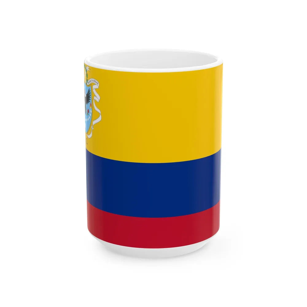 Flag of the Gran Colombia 1820-1821 version 1 recolor (Colombia) White Coffee Mug 15oz - Go Mug Yourself