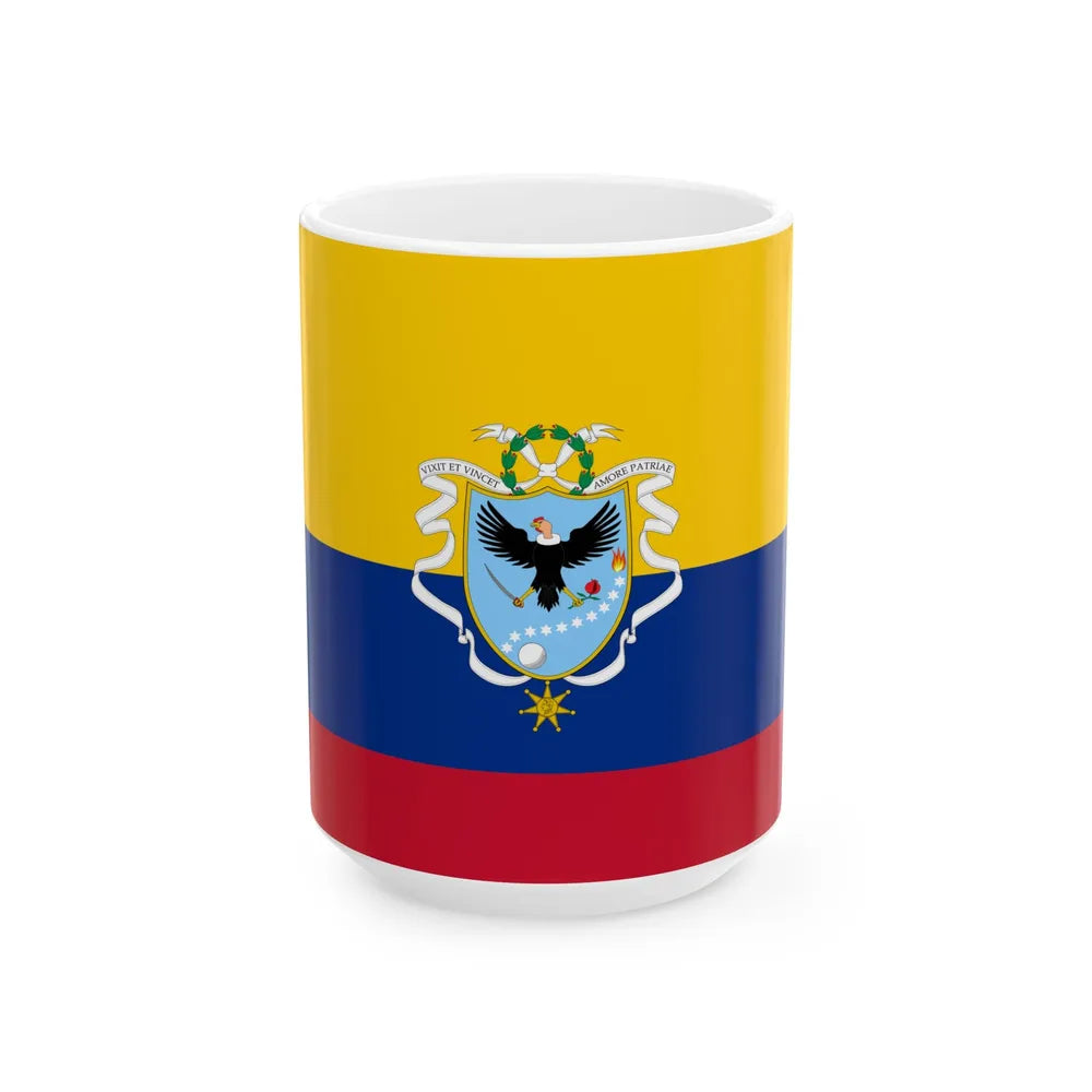 Flag of the Gran Colombia 1820-1821 version 3 recolor (Colombia) White Coffee Mug 15oz - Go Mug Yourself