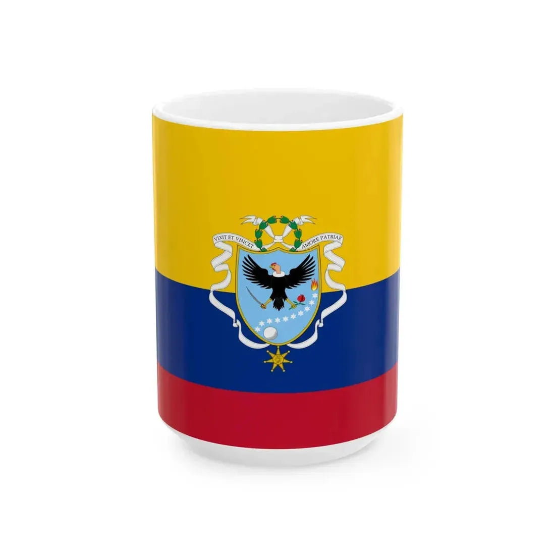 Flag of the Gran Colombia 1820-1821 version 3 recolor (Colombia) White Coffee Mug 15oz - Go Mug Yourself