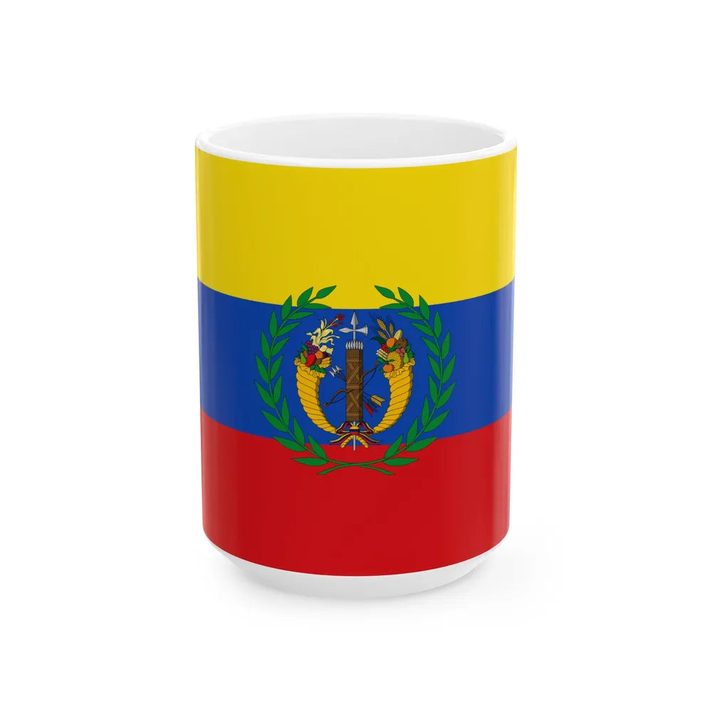 Flag of the Gran Colombia 1821-1830 version 1 (Colombia) White Coffee Mug 15oz - Go Mug Yourself
