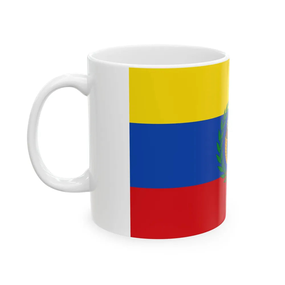 Flag of the Gran Colombia 1821-1830 version 1 (Colombia) White Coffee Mug - Go Mug Yourself