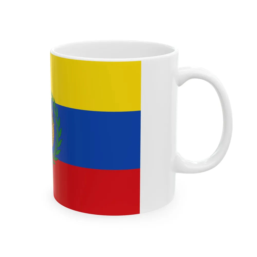 Flag of the Gran Colombia 1821-1830 version 1 (Colombia) White Coffee Mug - Go Mug Yourself