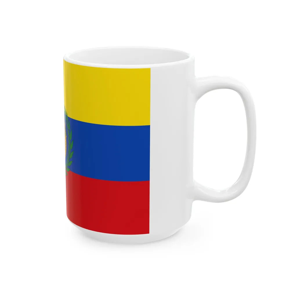 Flag of the Gran Colombia 1821-1830 version 1 (Colombia) White Coffee Mug - Go Mug Yourself