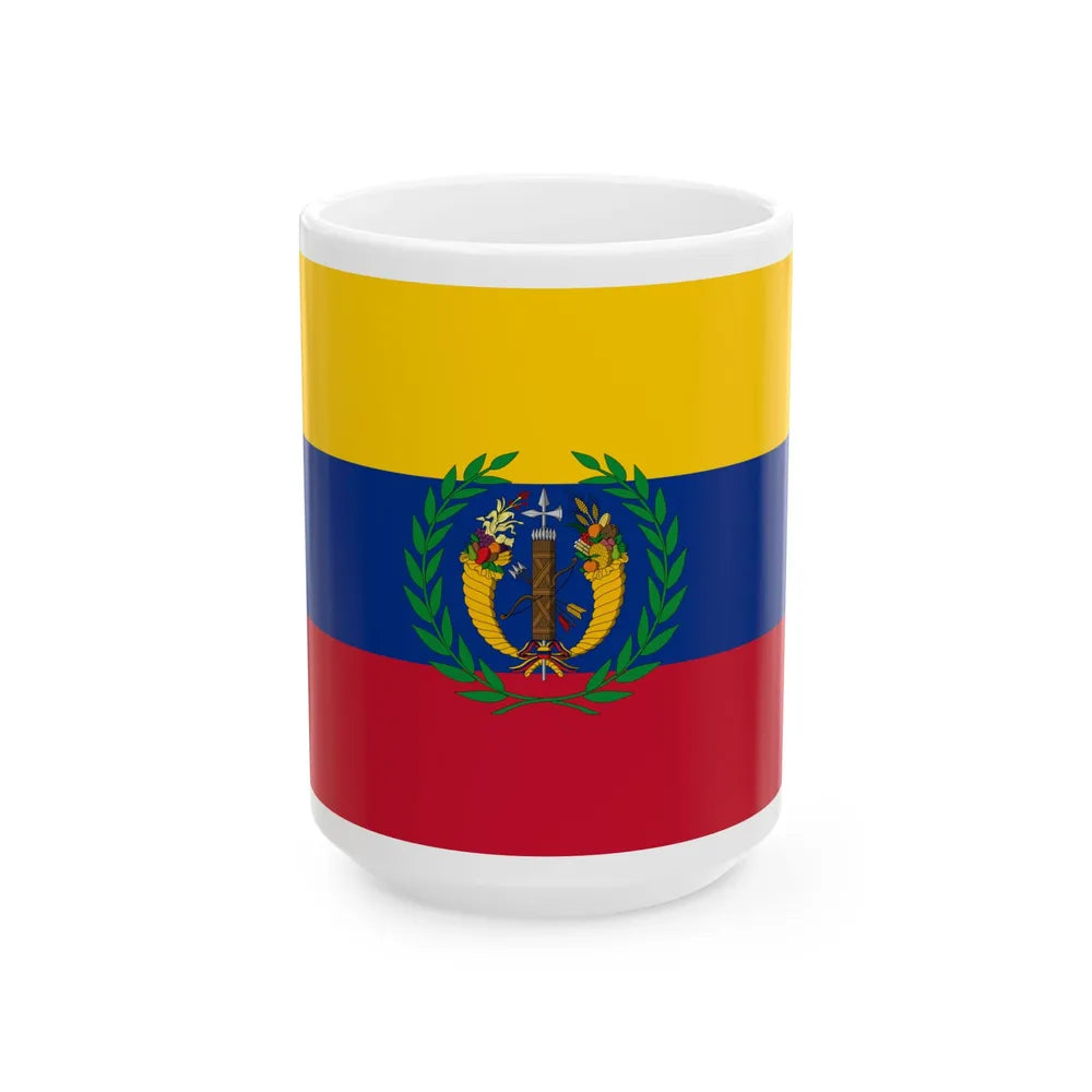 Flag of the Gran Colombia 1821-1830 version 1 recolor (Colombia) White Coffee Mug 15oz - Go Mug Yourself
