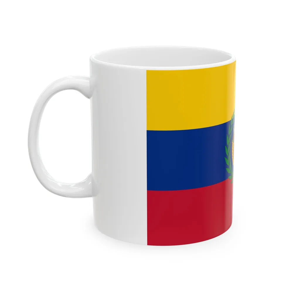 Flag of the Gran Colombia 1821-1830 version 1 recolor (Colombia) White Coffee Mug - Go Mug Yourself