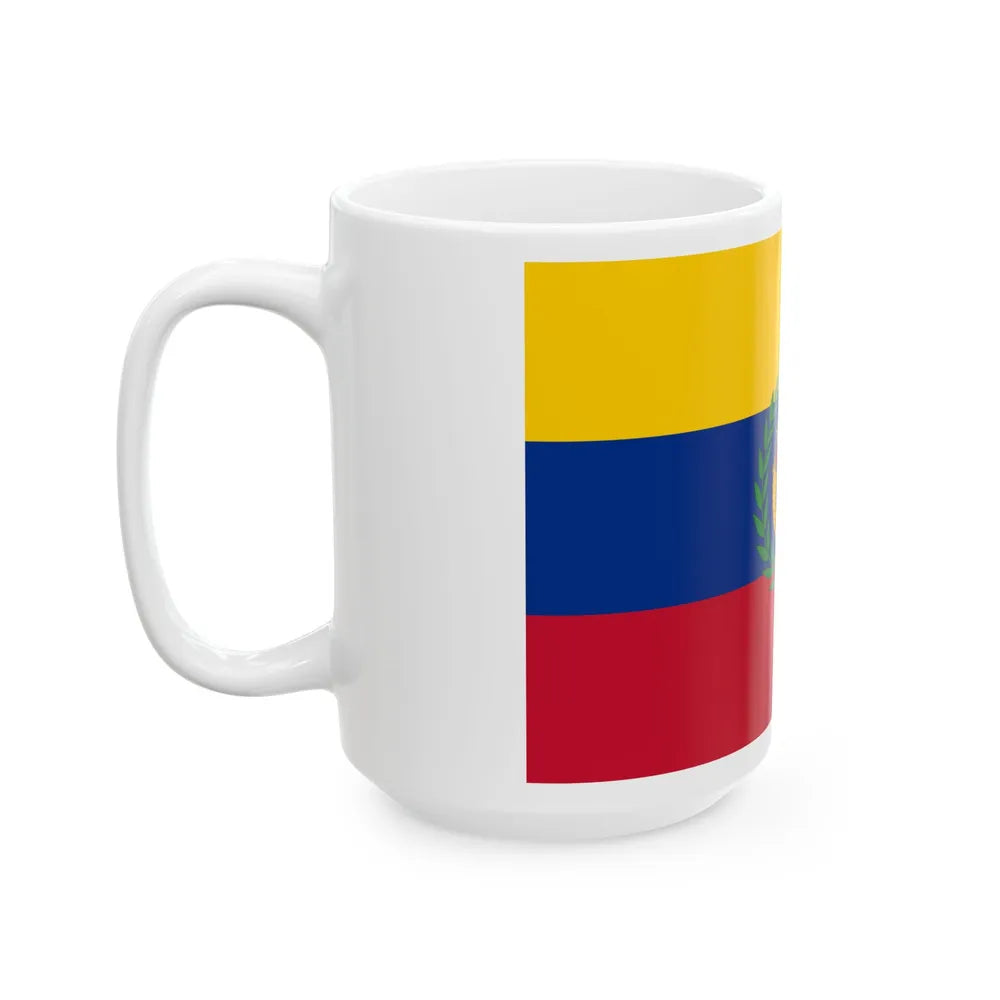 Flag of the Gran Colombia 1821-1830 version 1 recolor (Colombia) White Coffee Mug - Go Mug Yourself
