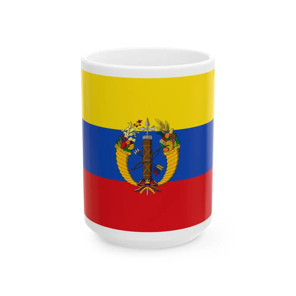 Flag of the Gran Colombia 1821-1830 version 2 (Colombia) White Coffee Mug 15oz - Go Mug Yourself