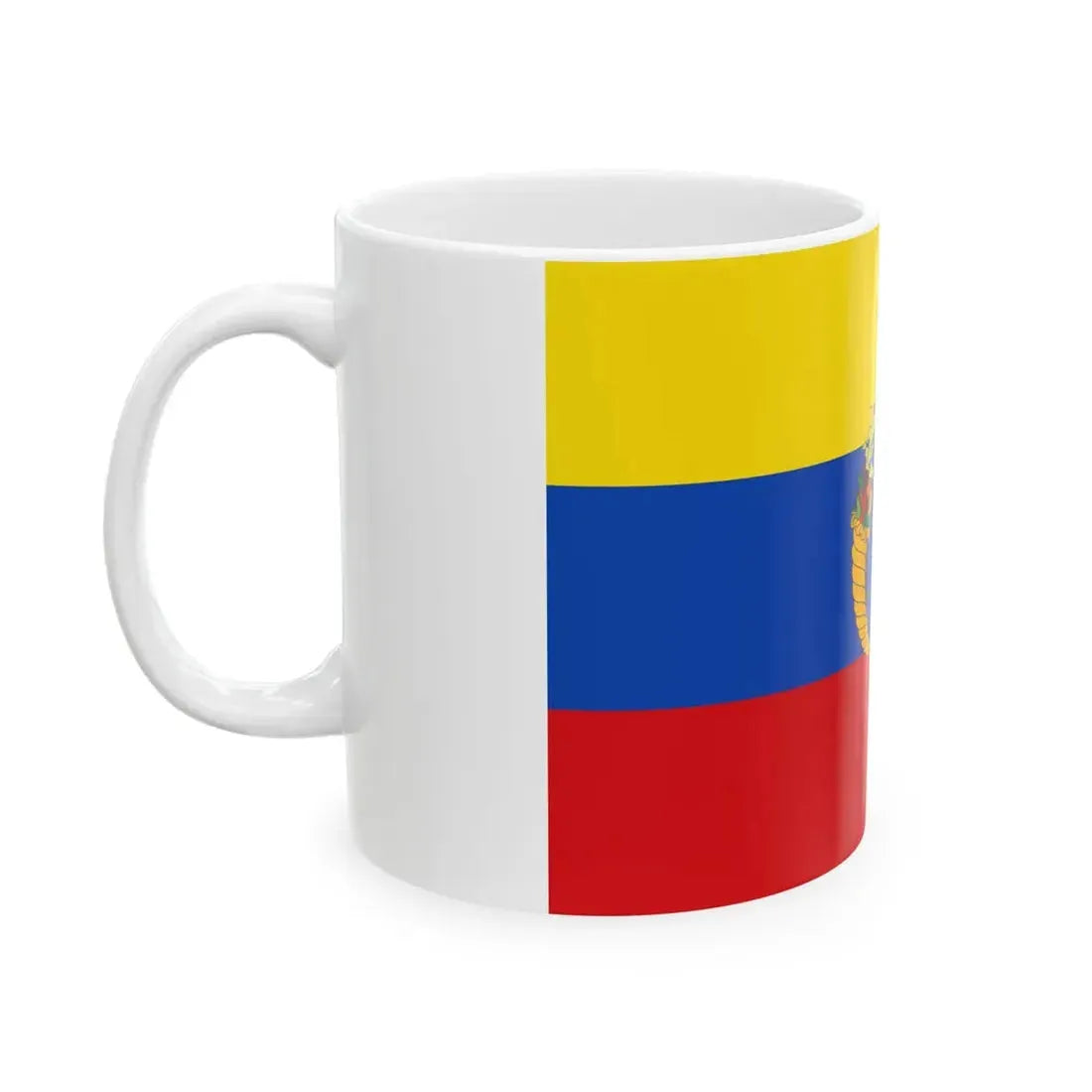 Flag of the Gran Colombia 1821-1830 version 2 (Colombia) White Coffee Mug - Go Mug Yourself